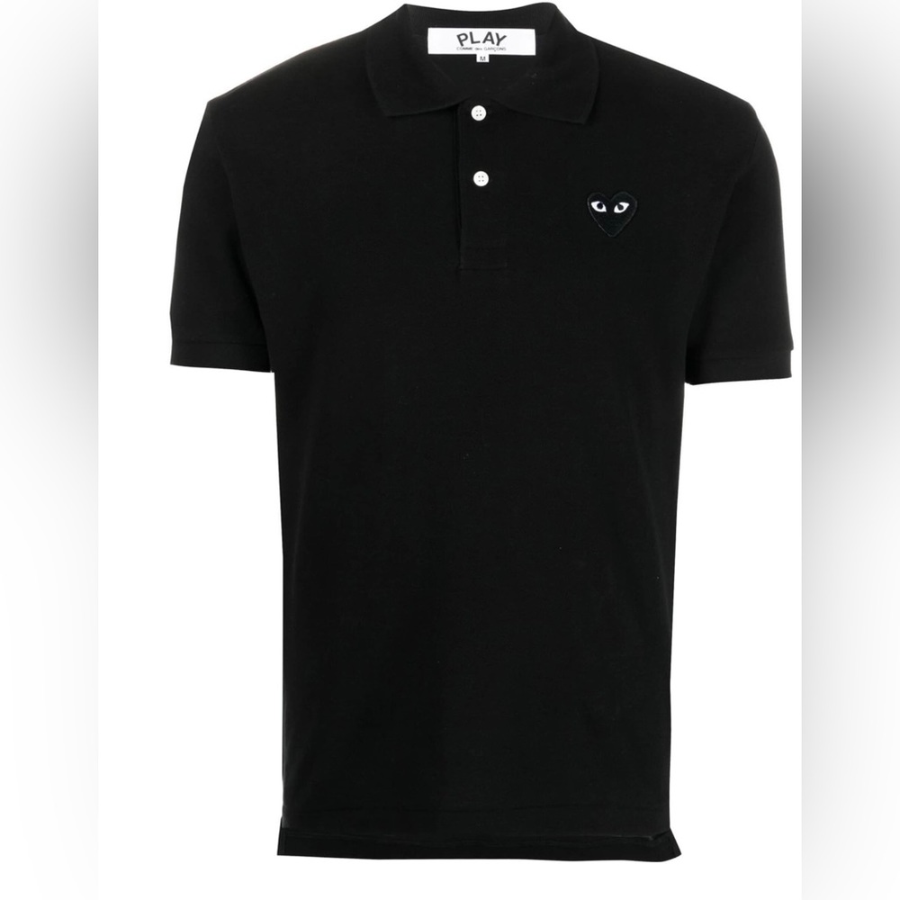 COMME does GARÇONS embroidered logo polo shirt, size medium, 9/10 condition